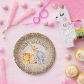 ジャングル象のベビーシャワーのプレート ペーパープレート (パーティー)