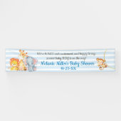 ジャングル象のベビーシャワーの旗 横断幕 (横)