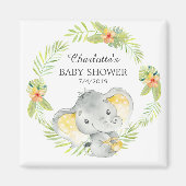 ジャングル象の赤ちゃんシャワー好みマグネット マグネット (正面)
