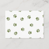 ジャングル赤ちゃんシャワー象ベビー エンクロージャーカード (裏面)