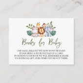 ジャングル赤ちゃんシャワー象ベビー エンクロージャーカード (正面)