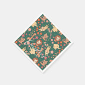 ジャングル野生動物の赤ちゃんシャワーペーパーナプキン スタンダードカクテルナプキン (角)