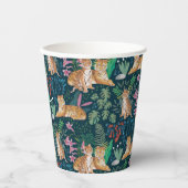 ジャングル野生動物の赤ちゃんシャワー野生のネコの虎 紙コップ (正面)