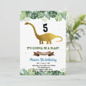 ジャングル金ゴールドの誕生日の招待状 招待状 (スタンド正面)