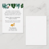 ジャングル長距離ベビーシャワーの挿入 エンクロージャーカード (正面/裏面)