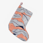 ジャングル離れの継ぎ目のない熱帯パターン スモールクリスマスストッキング (正面 (吊り時))