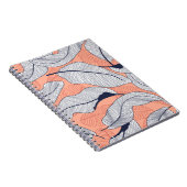 ジャングル離れの継ぎ目のない熱帯パターン ノートブック (右側)