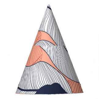 ジャングル離れの継ぎ目のない熱帯パターン パーティーハット