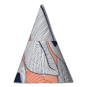 ジャングル離れの継ぎ目のない熱帯パターン パーティーハット (右)