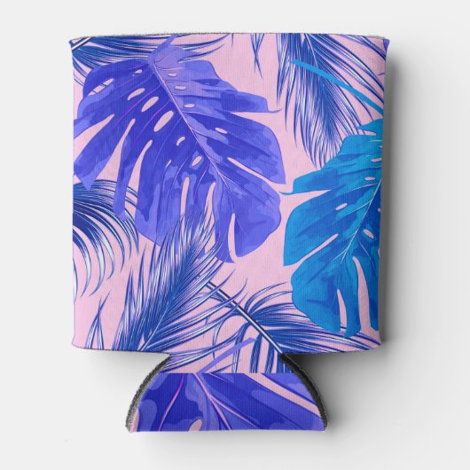 ジャングル離れの継ぎ目のない熱帯パターン 缶クーラー (正面)