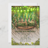 ジャングル離れパーティーとアニマルプリント招待状 招待状 (正面)