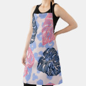 ジャングル風のシームレスな模様、手の付いた背景 エプロン (インサイチュ)