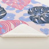 ジャングル風のシームレスな模様、手の付いた背景  シェルパブランケット (3/4)