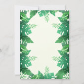 ジャングル風のベビーシャワー 招待状 (裏面)