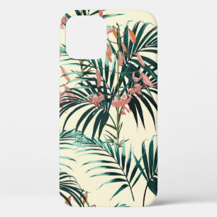ジャングル風の熱帯の背景。シームレスT iPhone 12ケース