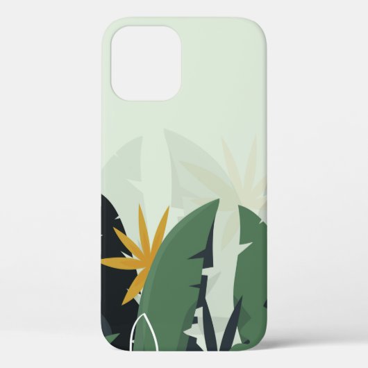 ジャングル風の熱帯の背景。手のひ離れら Case-Mate iPhoneケース (裏面)