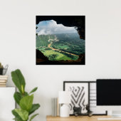 ジャングル風の窓 ポスター (ホームオフィス)