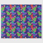 ジャングル鮮やか模様 ラッピングペーパー (フラット)