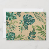 ジャングル1歳誕生日ワイルドワンサファリ動物パーティー 招待状 (裏面)