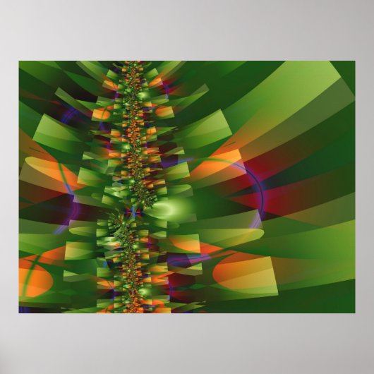 ジャングル2抽象芸術アート ポスター (正面)
