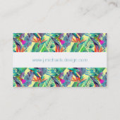 ジャングル|のモノグラムの水彩画Humminbirds 名刺 (裏面)