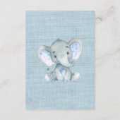 ジャングル・アニマルズ少年の赤ちゃんシャワーベビー エンクロージャーカード (裏面)