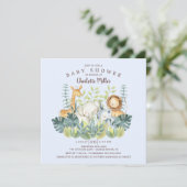 ジャングル・アニマルズ少年の赤ちゃんシャワー 招待状 (スタンド正面)