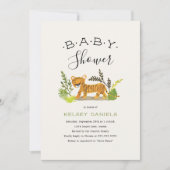 ジャングル アニマル ベビー シャワー 招待状 (正面)