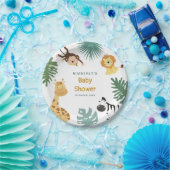 ジャングル·サファリー·シャワー ペーパープレート (パーティー)