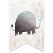 ジャングル·サファリ動物たちがペナント旗にベビーシャワー バンティングフラッグ (第1の旗)