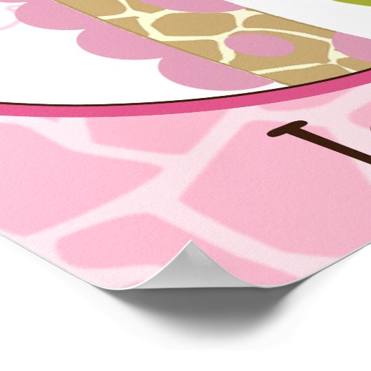 ジャングル・ジル/ガール・キリンパーソナライズされたアートのポスター ポスター (角)