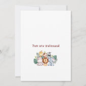 ジャングル・ゼブラとキリン3歳の誕生日 招待状 (裏面)