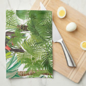 ジャングル、トロピカル、鳥、トゥーカン、パロット、 キッチンタオル (四つ折り)