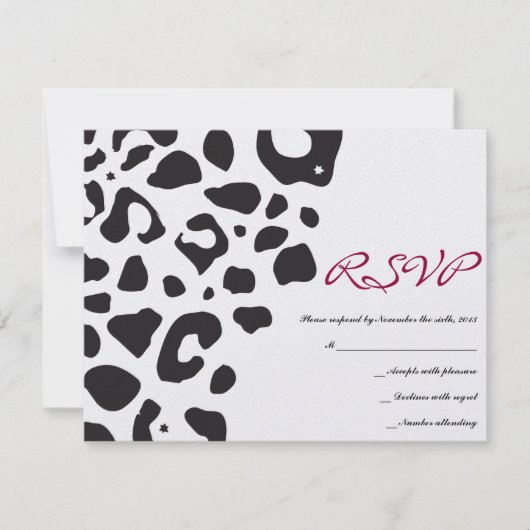 ジャングル・フィーバーのこうもりのバーの（ユダヤ教の）バル・ミツバーの応答カード 出欠カード (正面)