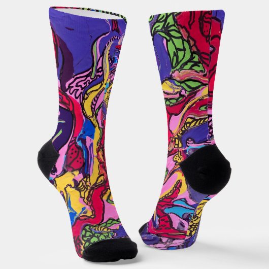 ジャングル・フィーバーのプリントソッユニセックスクス ソックス (傾斜あり)