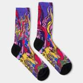 ジャングル・フィーバーのプリントソッユニセックスクス ソックス (右)