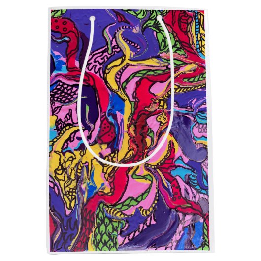 「ジャングル・フィーバー」プリント抱き枕 ミディアムペーパーバッグ (正面)