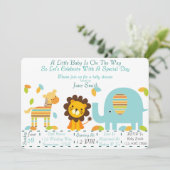 ジャングル·ベビー·シャワー（少年） 招待状 (スタンド正面)