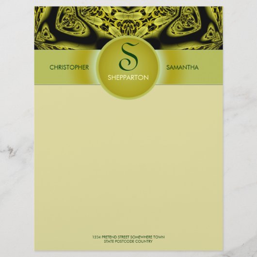 ジャングル（彼）アートが文房具をパーソナライズ レターヘッド (正面)