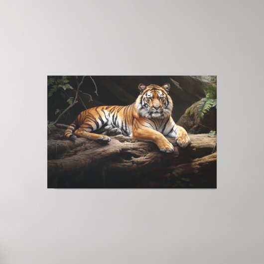 ジャングル(昆虫)オオカバマダラ、モナーク:タイガーポートレート キャンバスプリント (正面)