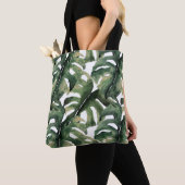 ジャングル、熱帯プリント トートバッグ (クローズアップ)