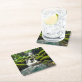 ジャングル| PhuのたらいのBerk山の滝 スクエアペーパーコースター (インサイチュ)