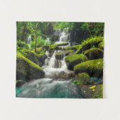 ジャングル| PhuのたらいのBerk山の滝 タペストリー (正面(横))