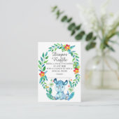 ジャングルRhino赤ちゃんシャワーおむつラッフル エンクロージャーカード (スタンド正面)