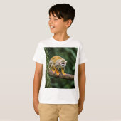 ジャングルTシャツに奇妙なリス・モンキー Tシャツ (正面フル)