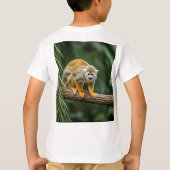 ジャングルTシャツに奇妙なリス・モンキー Tシャツ (裏面)