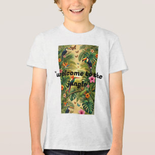 ジャングルTシャツへようこそ – トロピカルワイルドアッド トライブレンドTシャツ