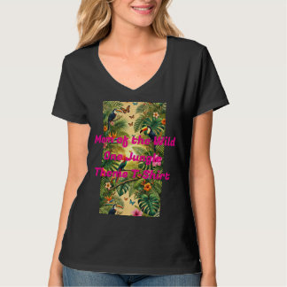 ジャングルTシャツへようこそ – トロピカルワイルドアッド Tシャツ