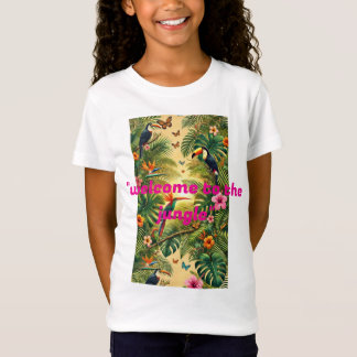 ジャングルTシャツへようこそ – トロピカルワイルドアッド Tシャツ
