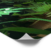 ジャング素晴らしルで雨の中の若いゾウ ポスター (角)